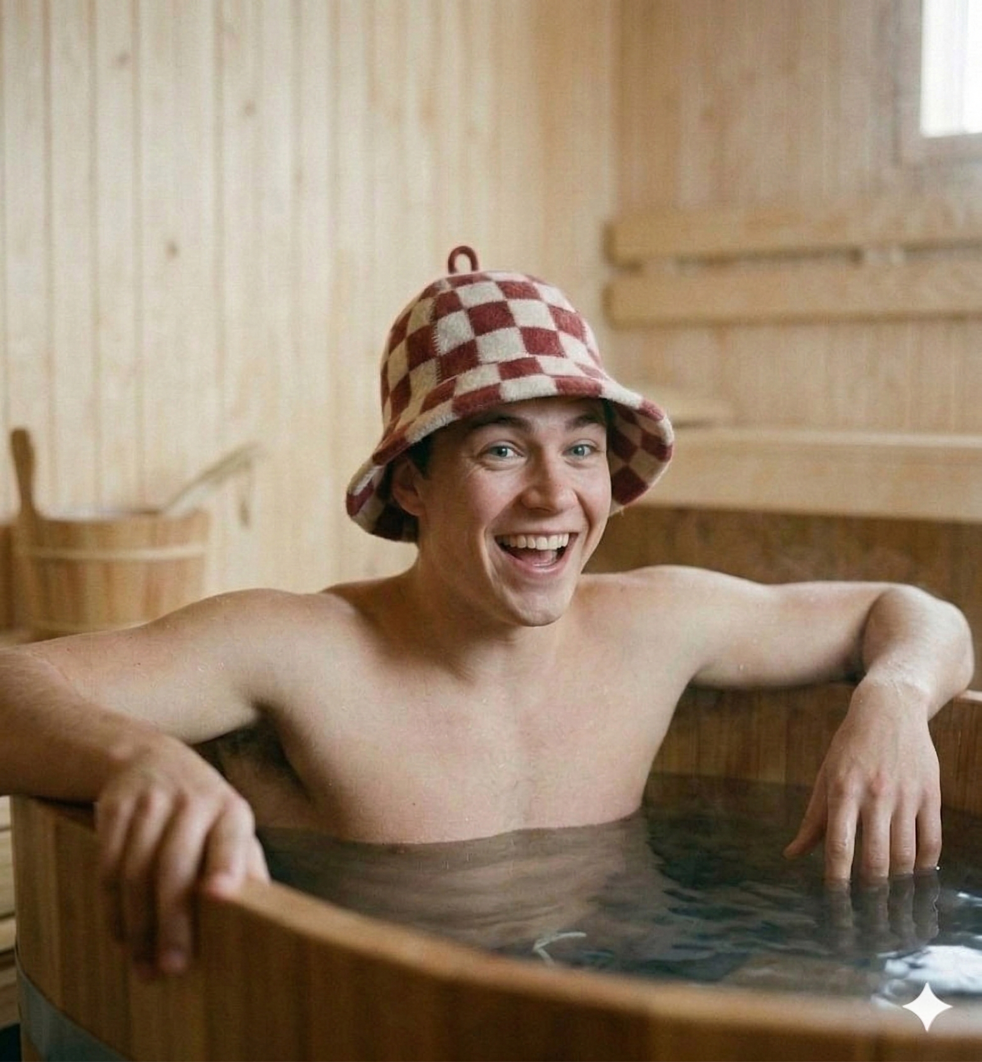 RITUAL HAT - Red / Cream Check