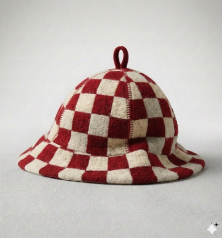 RITUAL HAT - Red / Cream Check